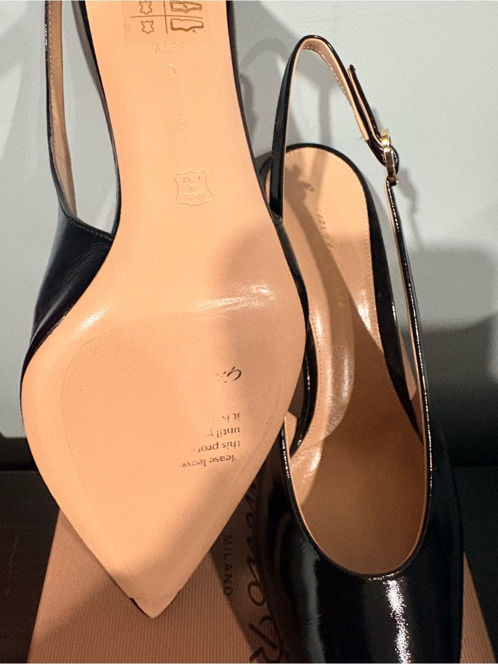 Gianvito Rossi Robbie Sling | color: Nuit Black | size 37.5 / size: 7 - Picture 5 of 11